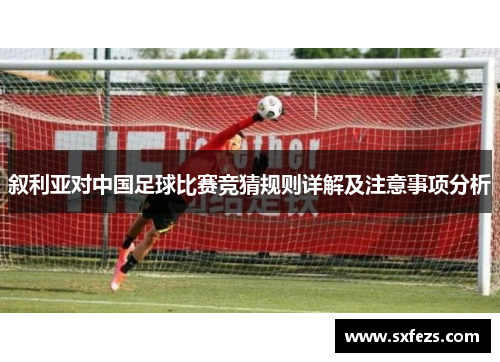 叙利亚对中国足球比赛竞猜规则详解及注意事项分析